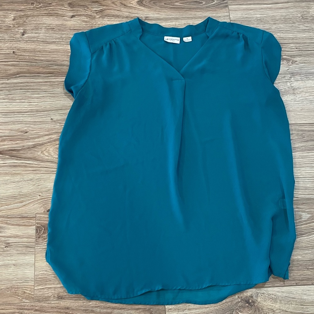 Liz Claiborne - Teal sleeveless blouse